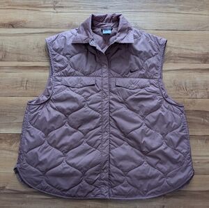 Nike Quilted Vest in Mauve Light Purple Sportswear Essentials Womens Oversized L